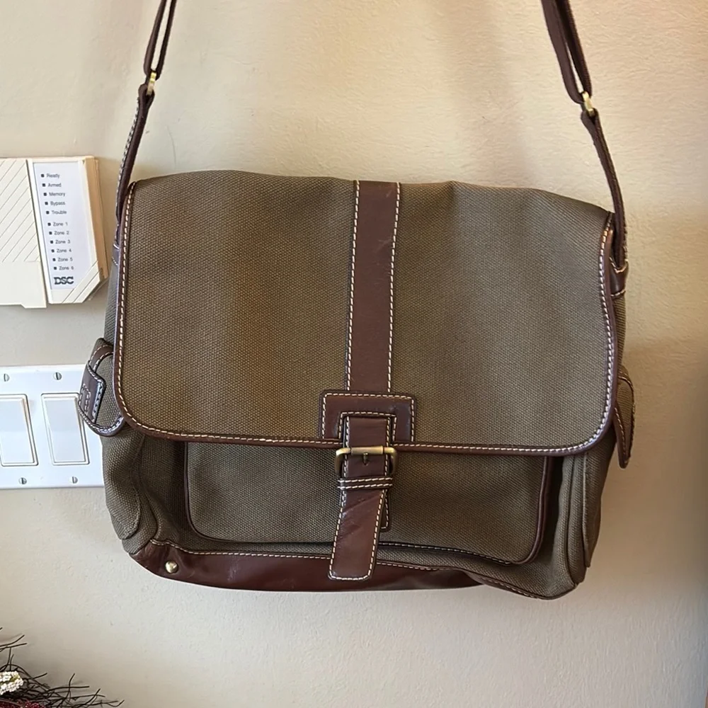 Billy Bag, London Stylish Brown Canvas Messenger Bag